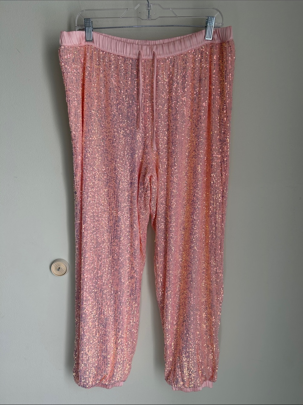 Victoria's Secret women’s  Pink Sequin Joggers